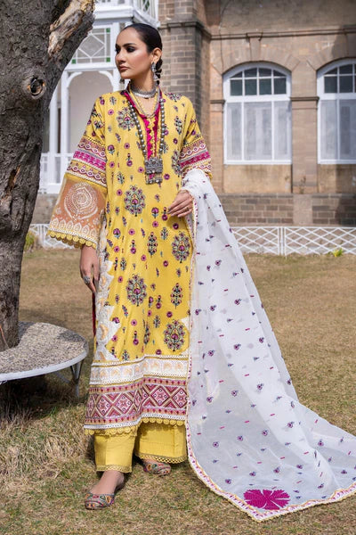 3PC UNSTITCHED EMBROIDERED LAWN SUIT