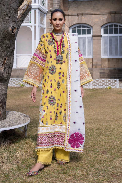 3PC UNSTITCHED EMBROIDERED LAWN SUIT