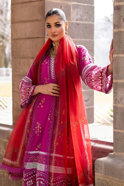 3PC UNSTITCHED EMBROIDERED LAWN SUIT